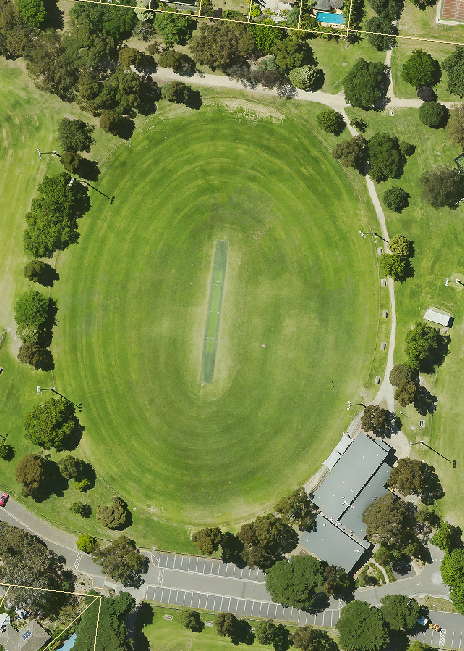 Aerial view of Macleay Park oval 2