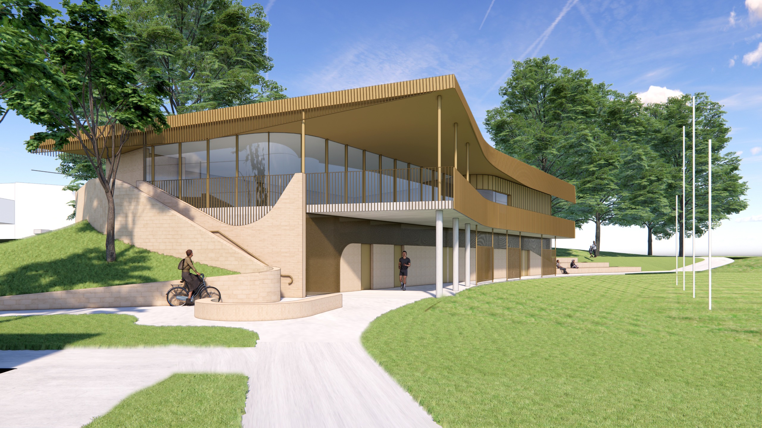 Side view render design of proposed pavilion