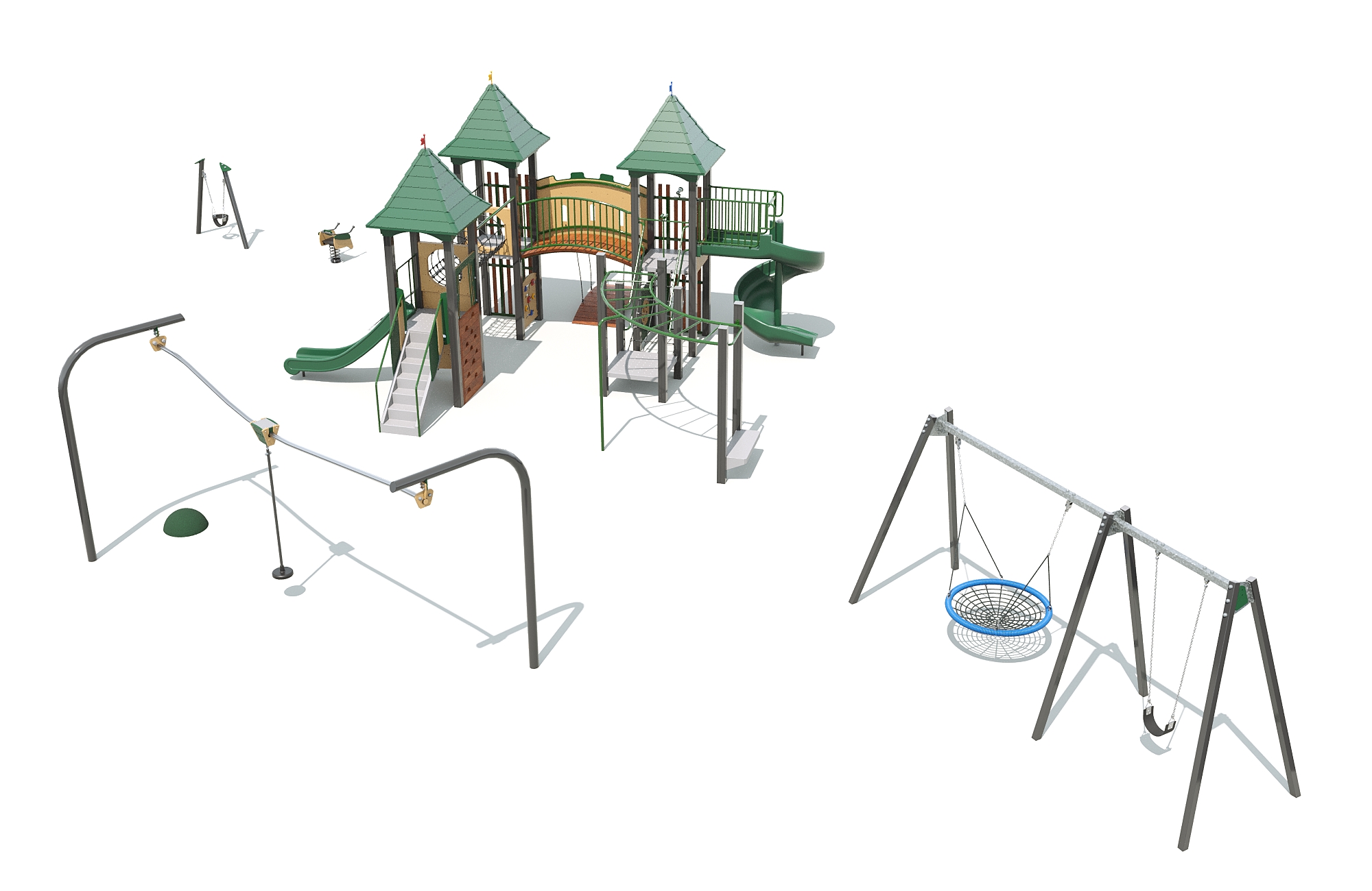 A render of the new playground design at Dorothy Laver Reserve East