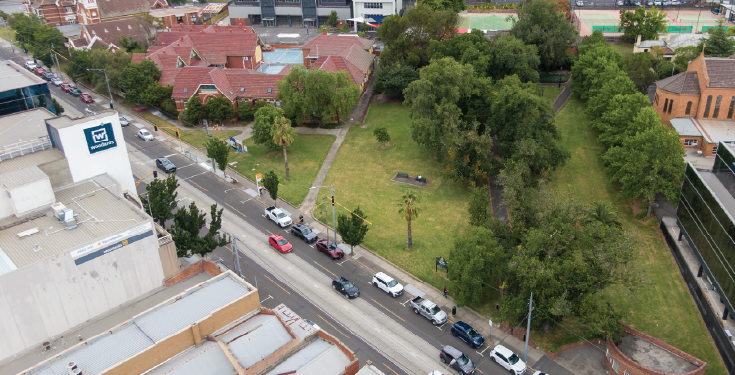 Before: Aerial photo of how Lower Reserve looks today