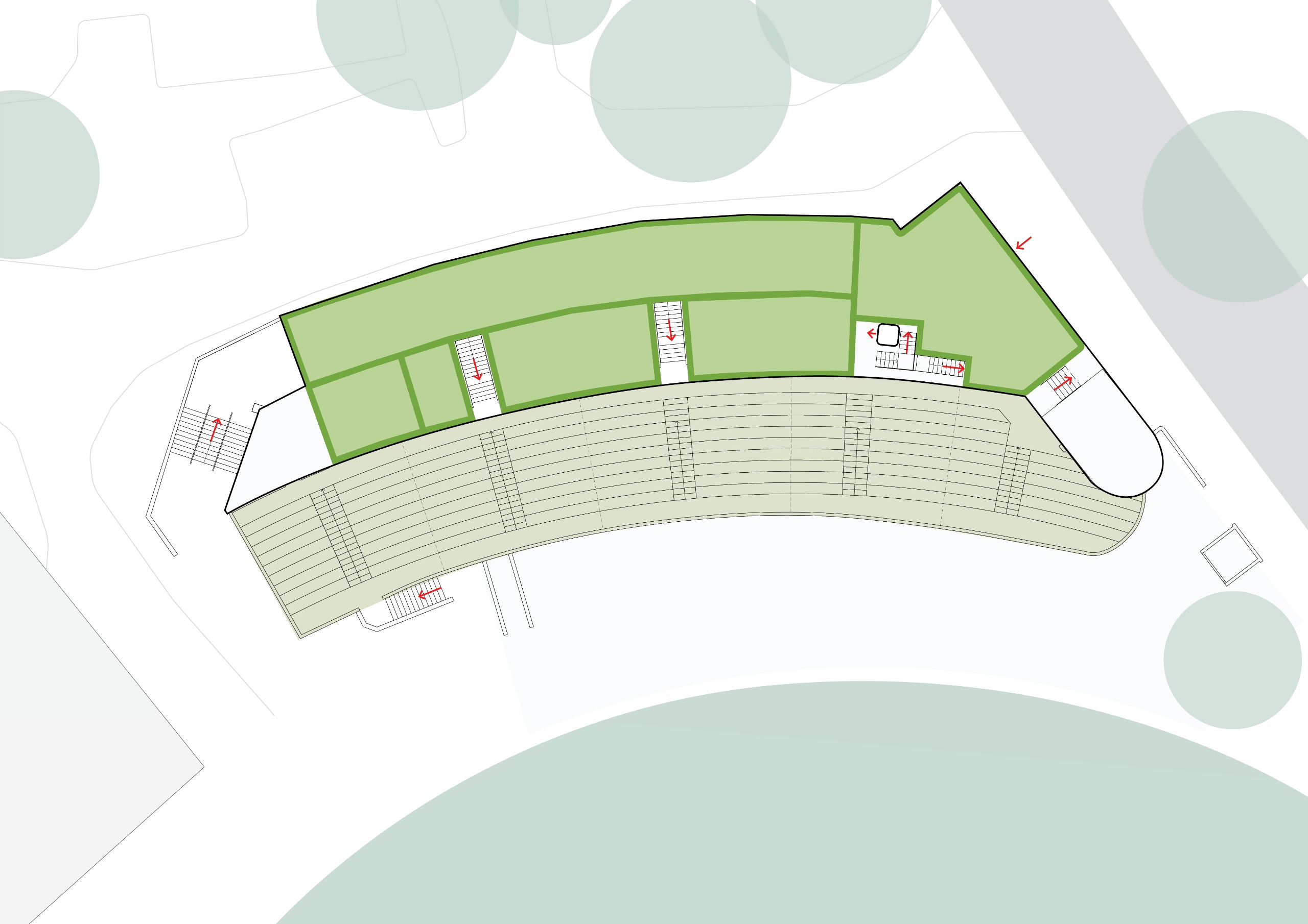 Promenade level of the Michael Tuck Stand