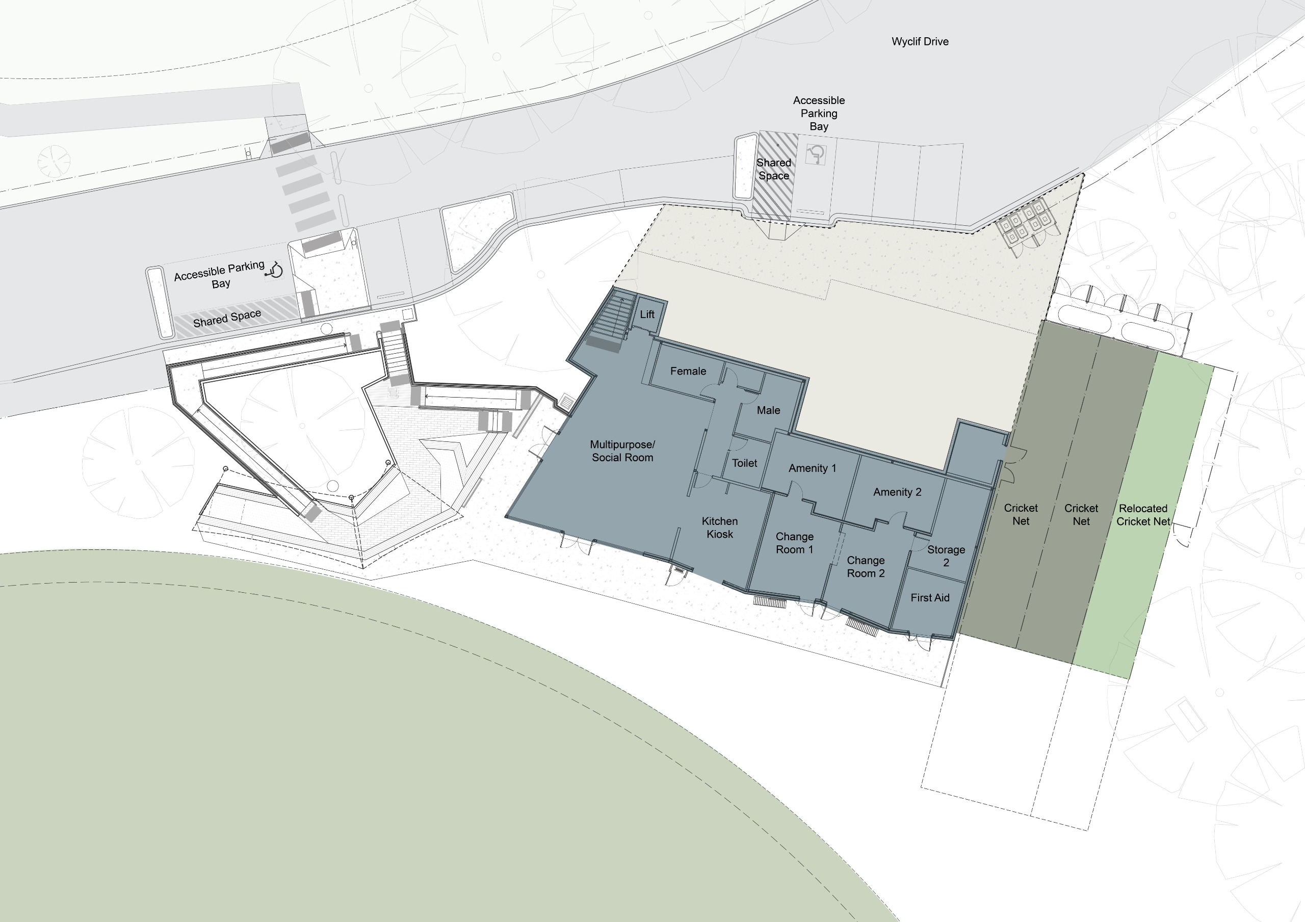 A birds eye view of the ground floor. 