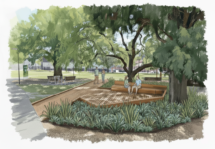 After: Sketch image of how Boroondara Civic Precinct could look as part of the master plan