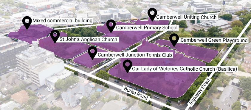 Map showing the key zones of stages 2 and 3