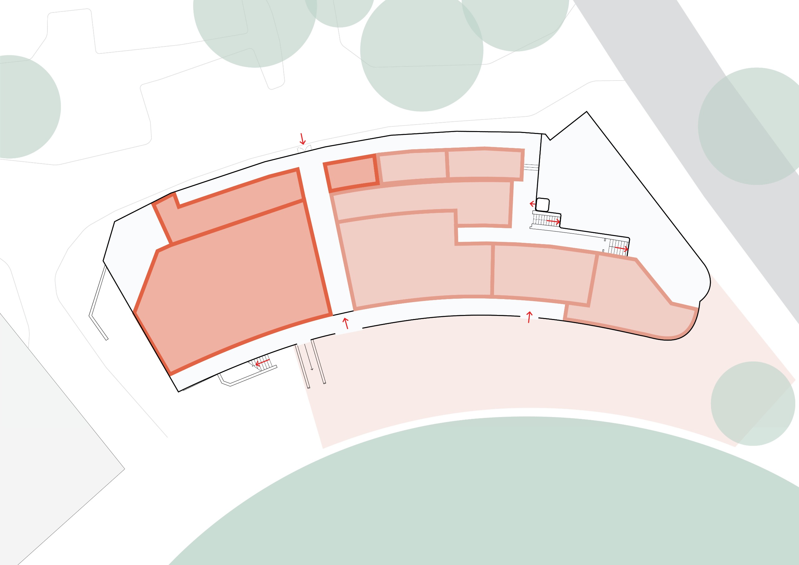 Ground floor draft design plan of the Michael Tuck Stand