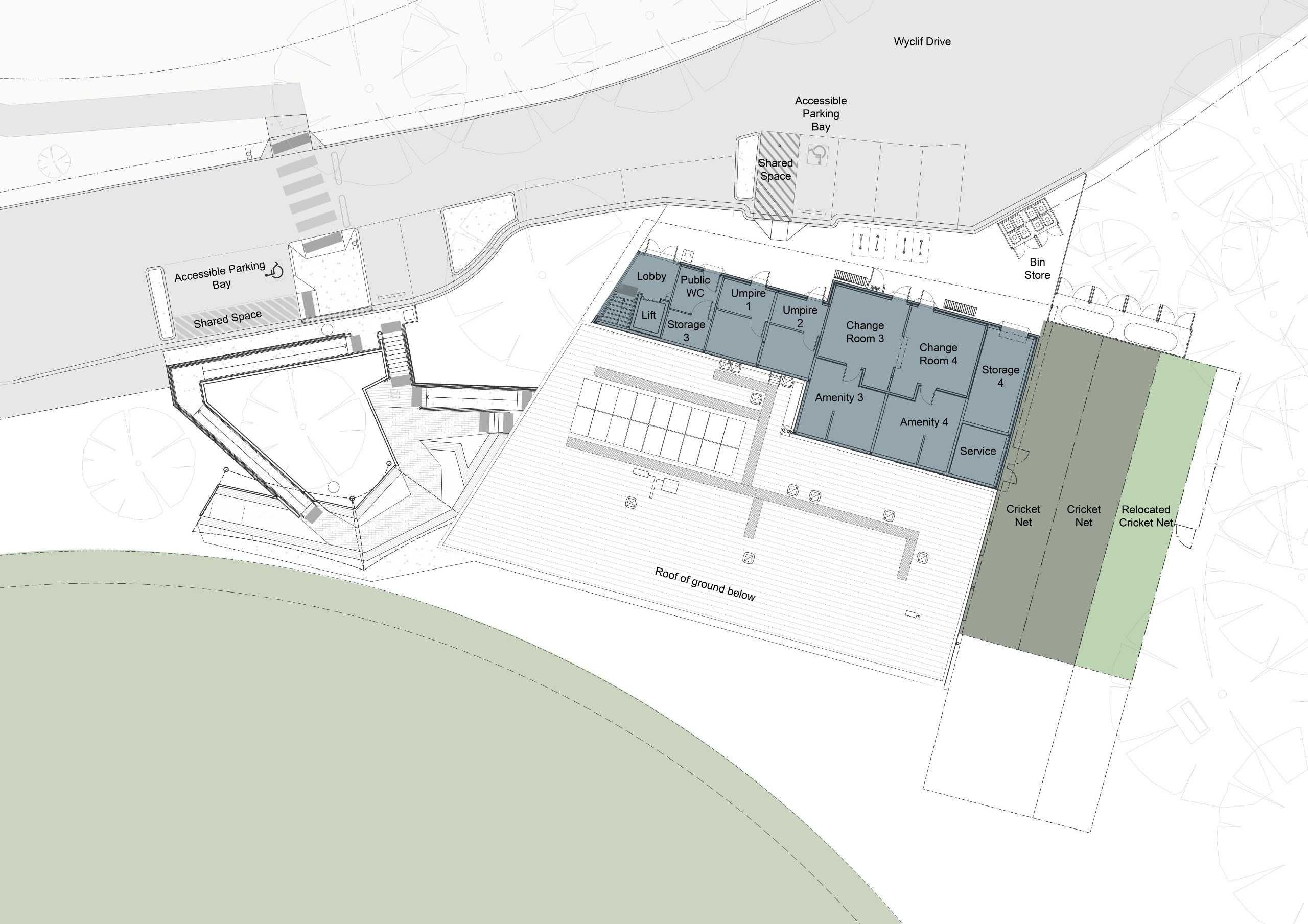 A birds eye view of the upper level. 