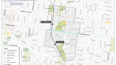 Map of Riversdale and Willison's Planning Investigation Areas